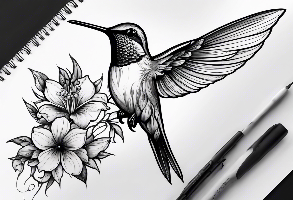 Reaper humming bird tattoo idea | TattoosAI