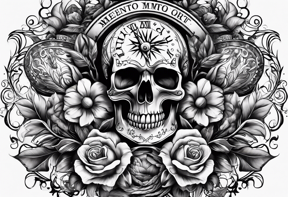 The words Memento Mori tattoo idea