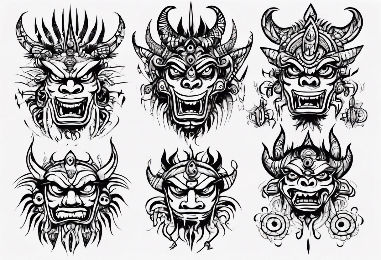 Old School Monster Tattoo Design – Tattoos Wizard Designs