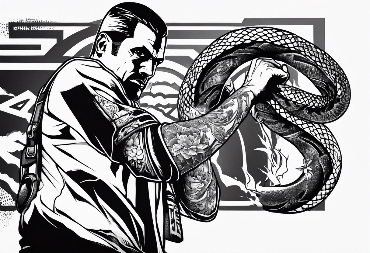 gta v gangsta snake arm sleeve tattoo tattoo idea