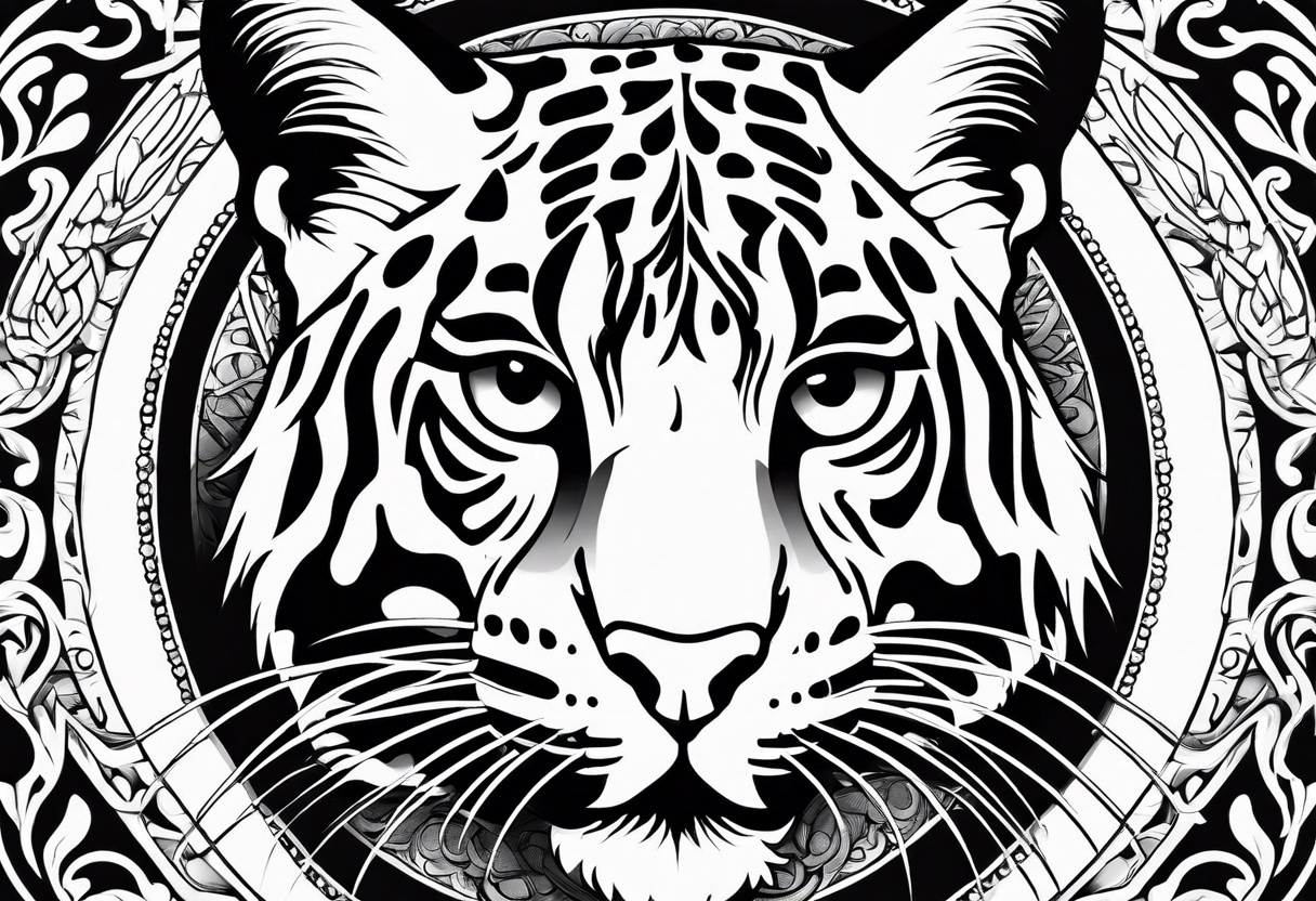 ocelot sleeve tattoo idea