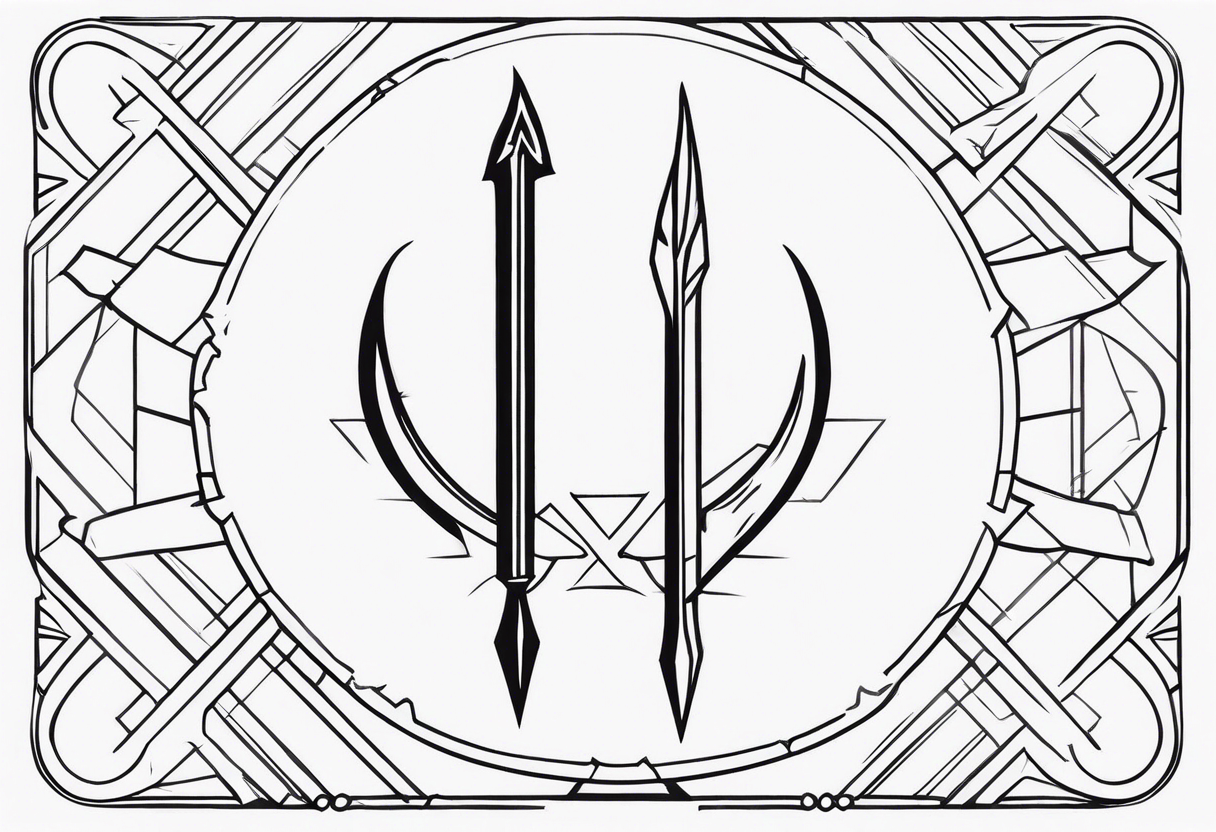 Ancient spartan spear symbol tattoo tattoo idea