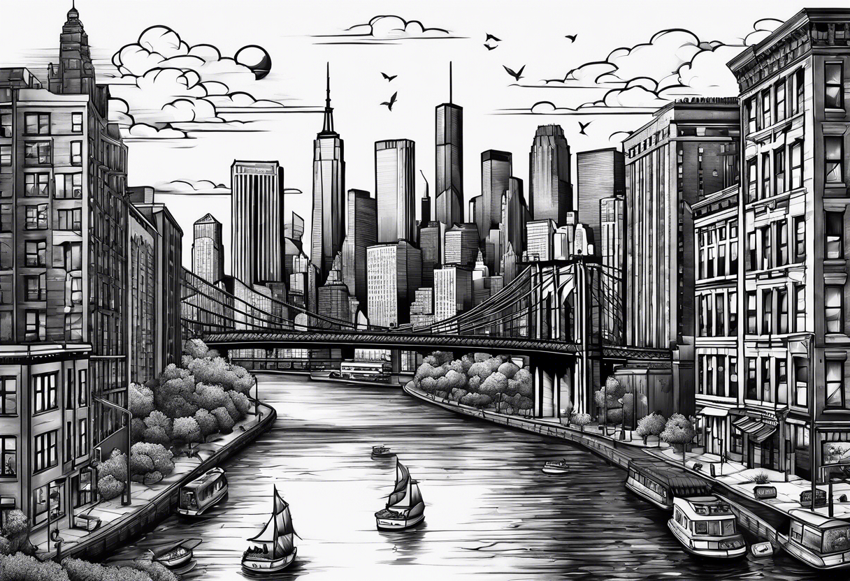 Brooklyn skyline tattoo idea