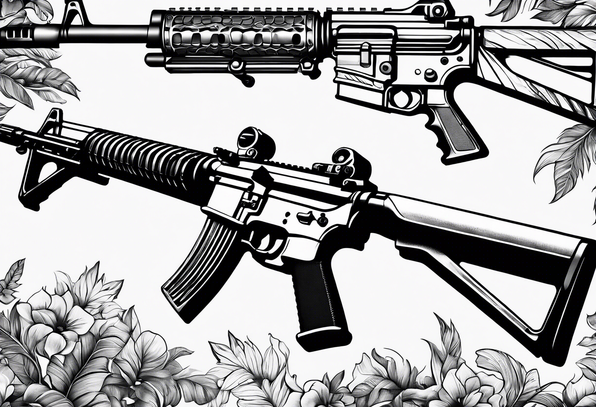 m4a1 rifle tattoo idea