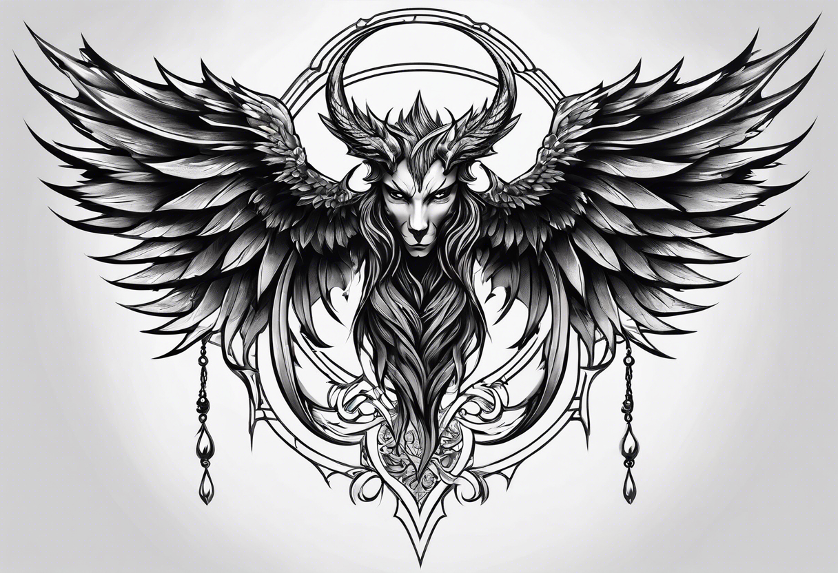 devil wing tattoo idea