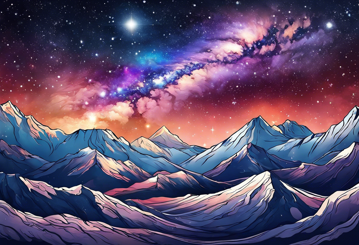 milky way galaxy with a cloudy pattern tattoo idea