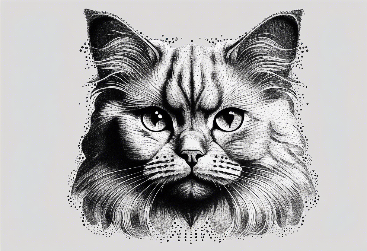 persian cat tattoo idea