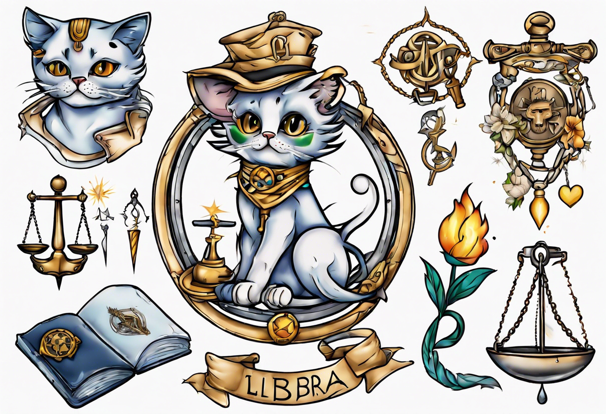 Cat pride Massachusetts libra tattoo idea