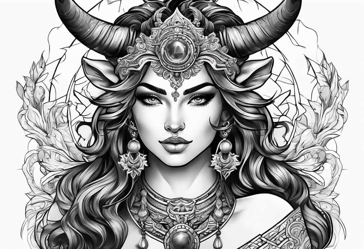 Taurus goddess tattoo idea