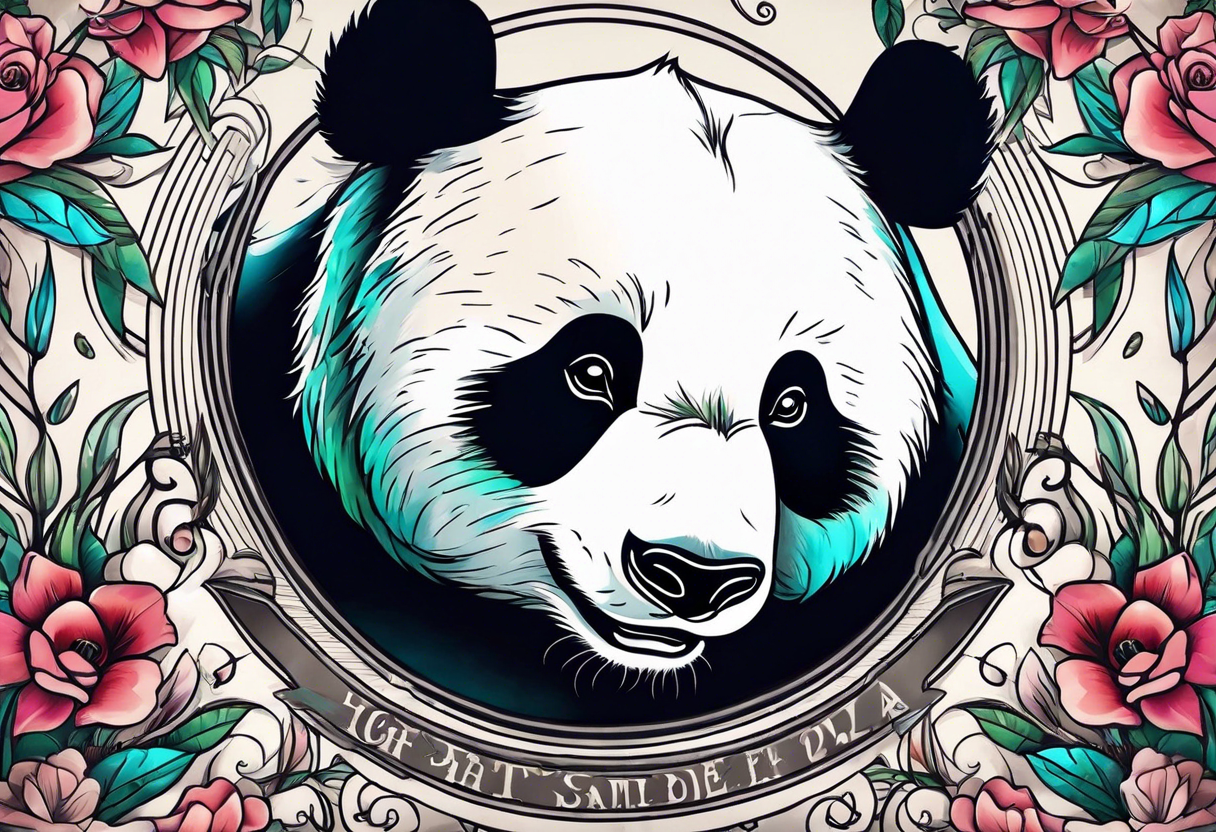 a fat cute panda tattoo idea