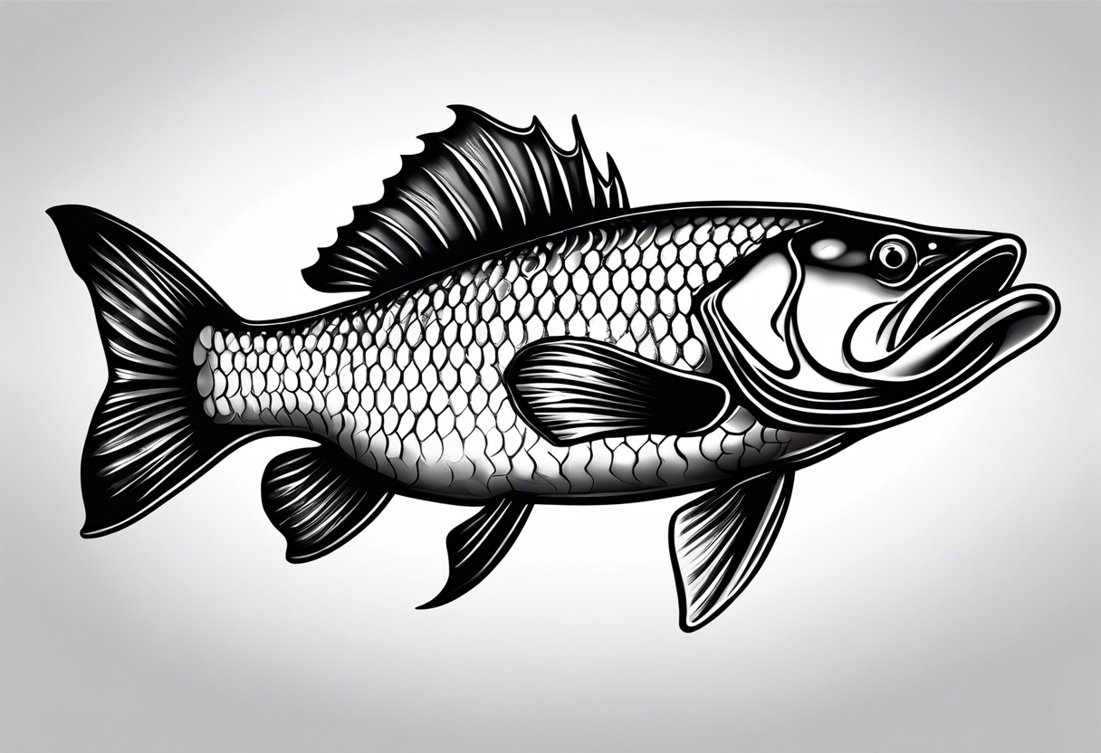 walleye with teeth tattoo idea