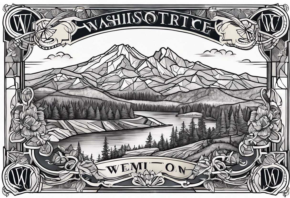 Map of Washington State tattoo idea