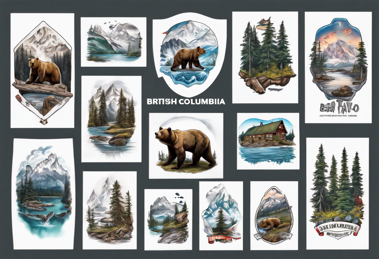 British Columbia landscape INSIDE THE bear tattoo idea