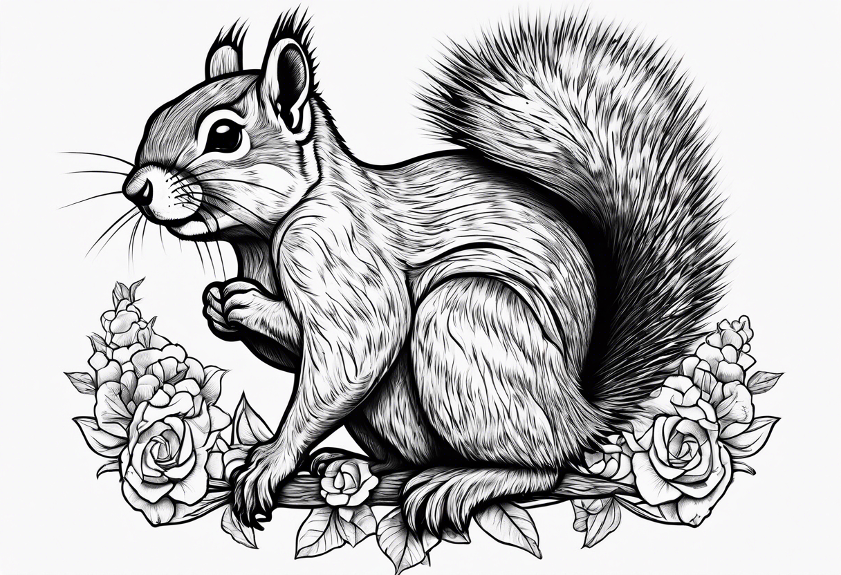 Premium Photo | Cut sticker design with squirrel theme AI generated