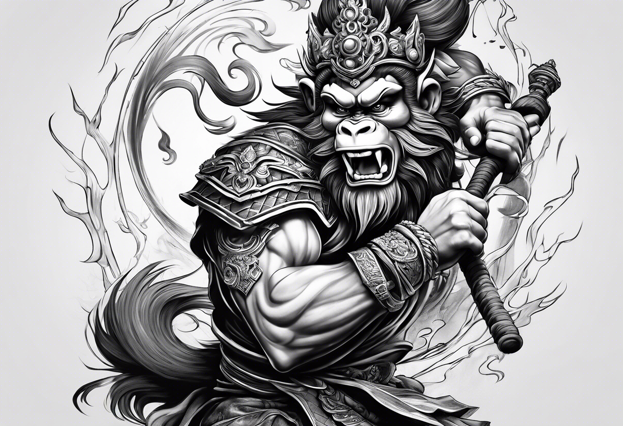 monkey king tattoo idea