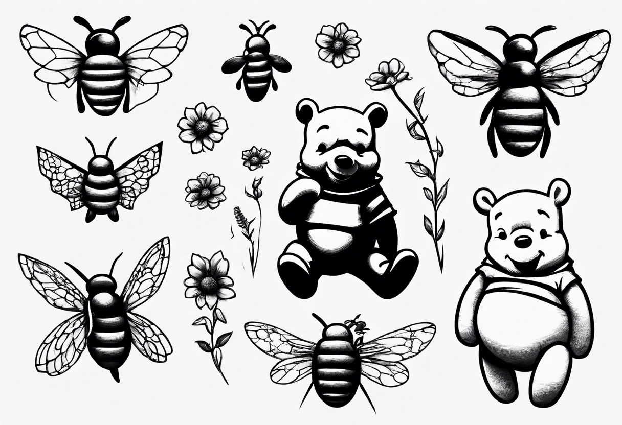 Pooh Bear Tattoo Designs - Temu