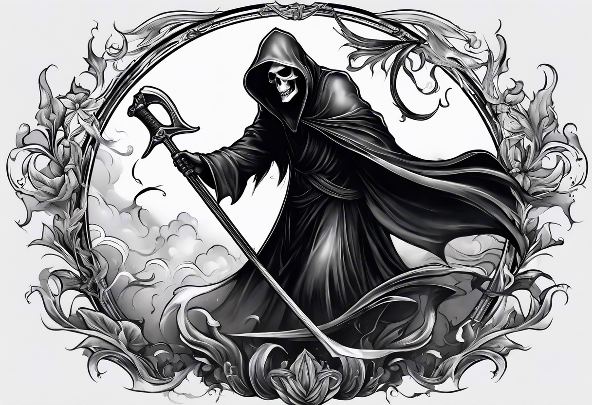 GRIM REAPER
WITH SMOKE
WITH SCYTH tattoo idea