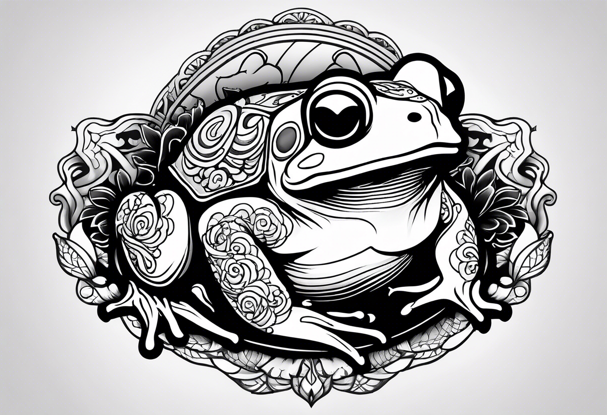 Toad yoga zen tattoo idea