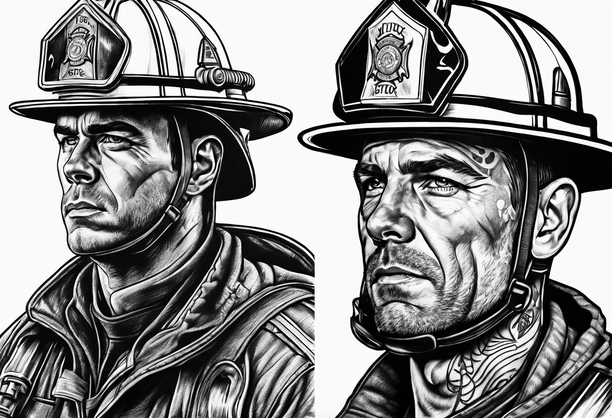 Dead firefighter tattoo idea