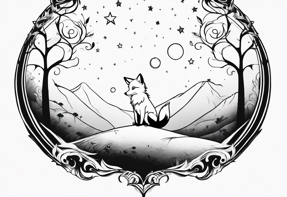 The little prince and the fox tattoo idea