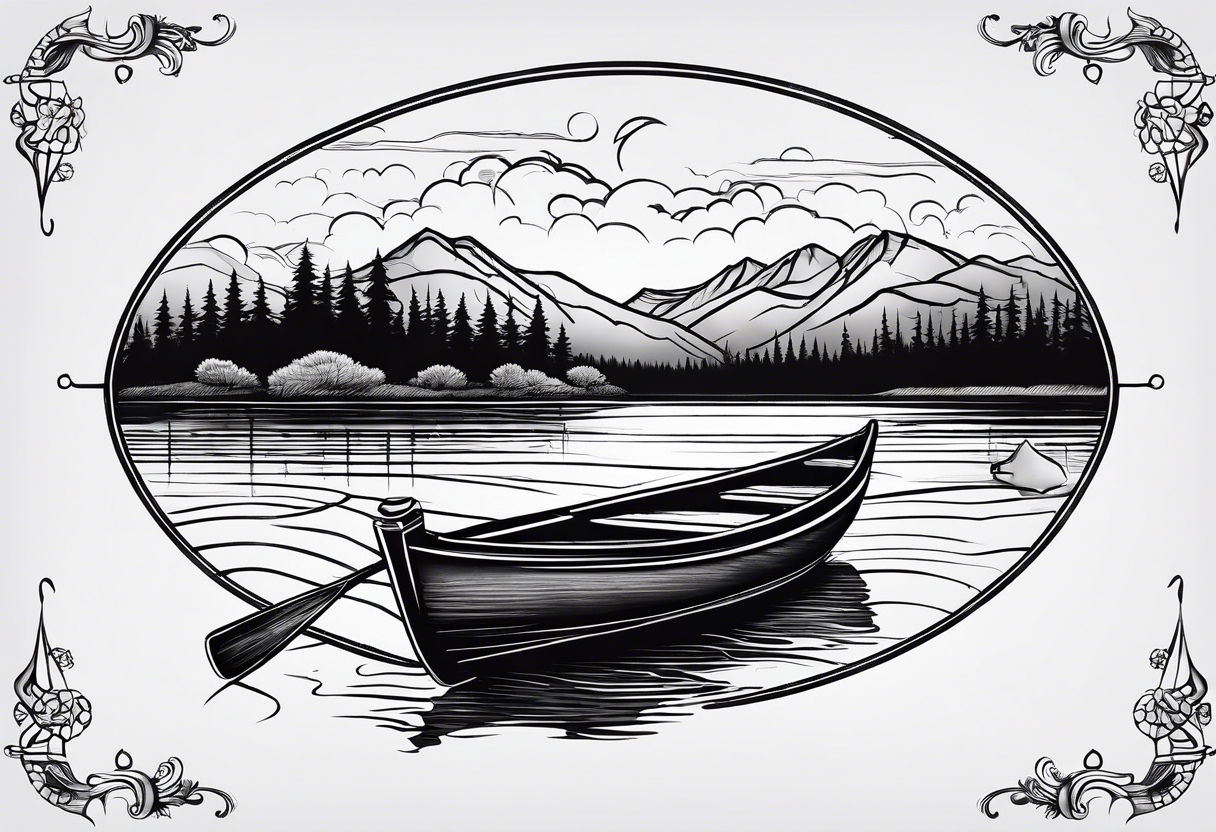 Lake life & love tattoo idea