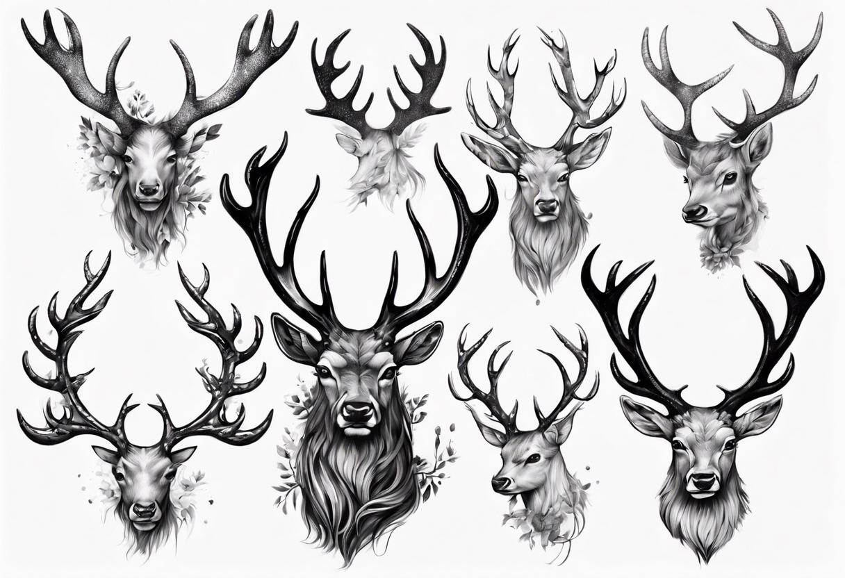 Antlers By Tea Leigh Antler Tattoo - Clip Art Library