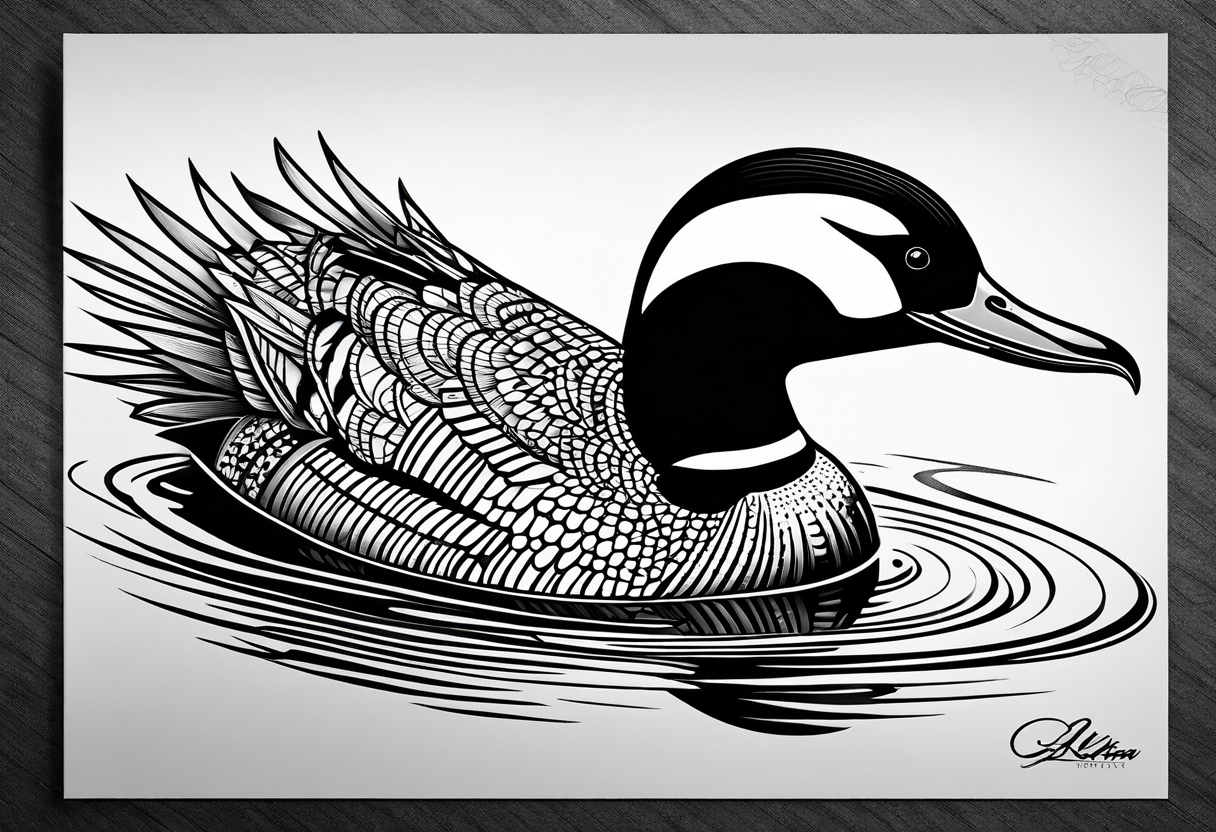 native loon tattoo idea