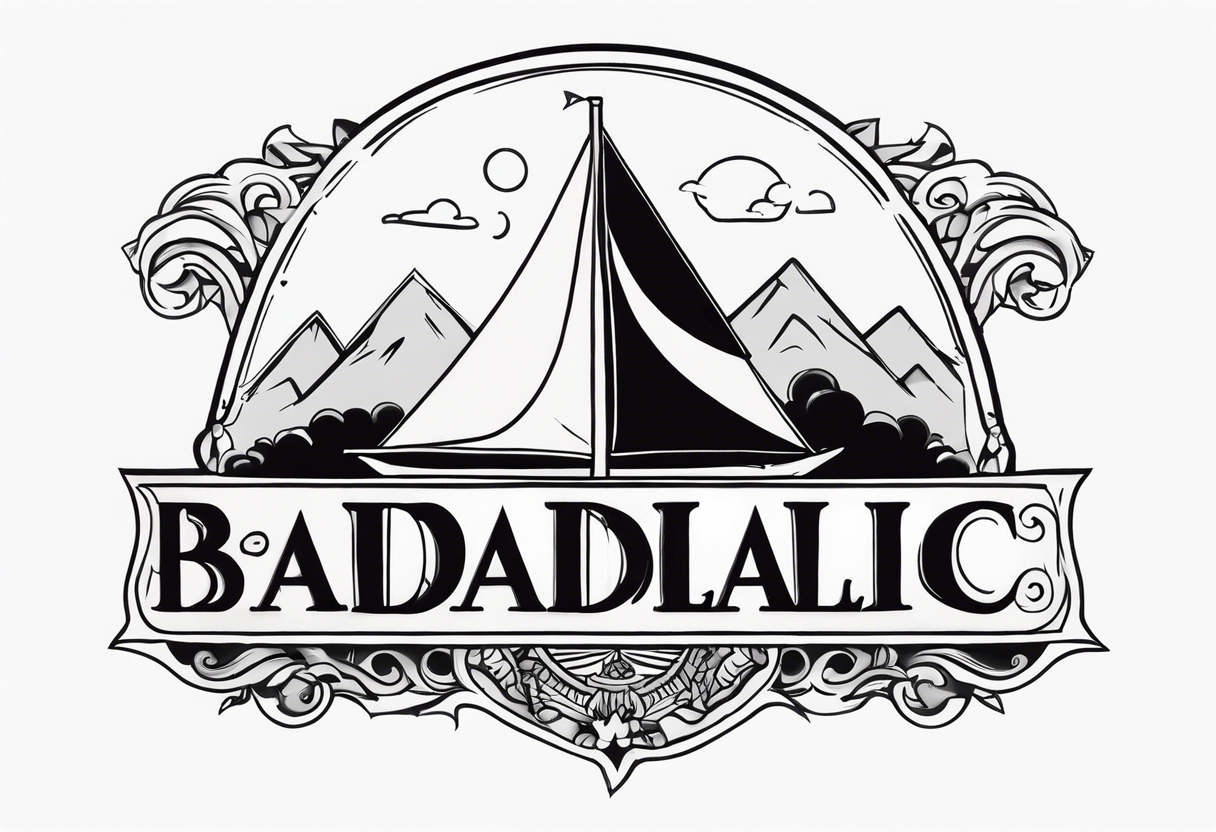 The word "BADILLAC" tattoo idea