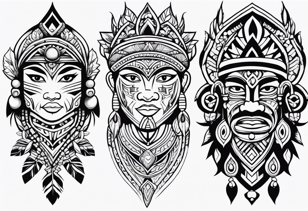 Filipino traditional tribal design tattoo idea