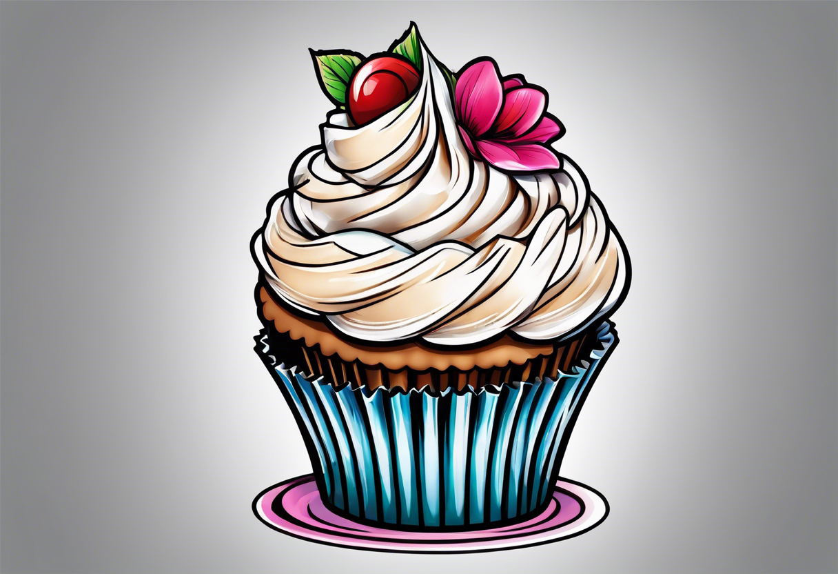 FYeahTattoos.com — “Life is Sweet” cupcake tattoo with citrus and...