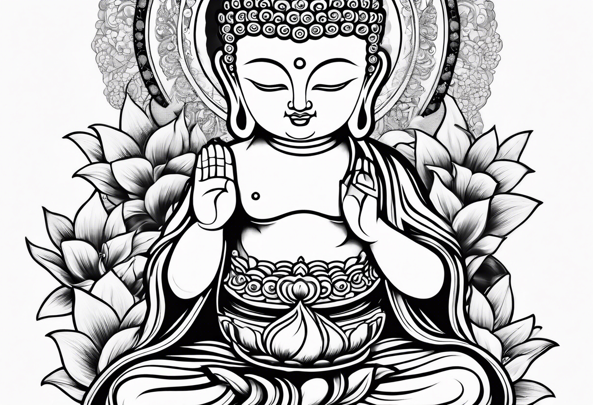 S.A.V.I 3D Temporary Tattoo Buddha Face Design Size 10.5x6cm - 1pc, Black,  4 g : Amazon.in: Beauty