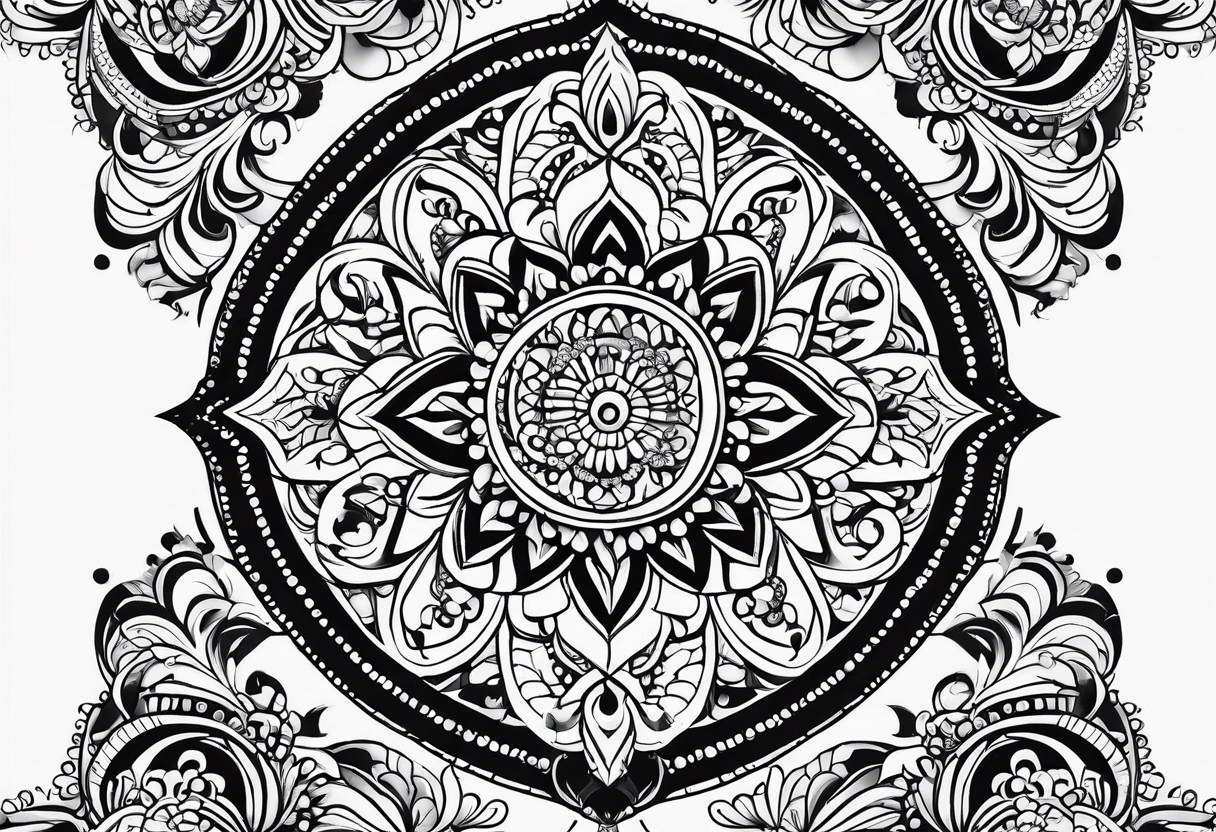 henna pattern tattoo idea