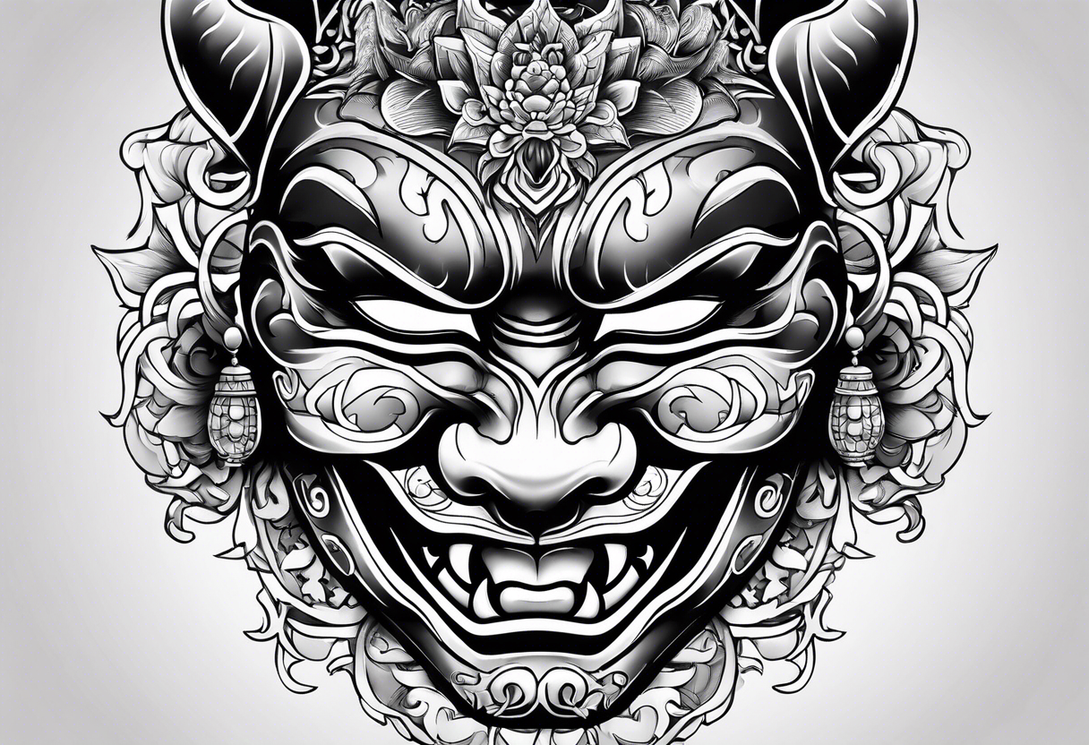 hannya mask tattoo idea