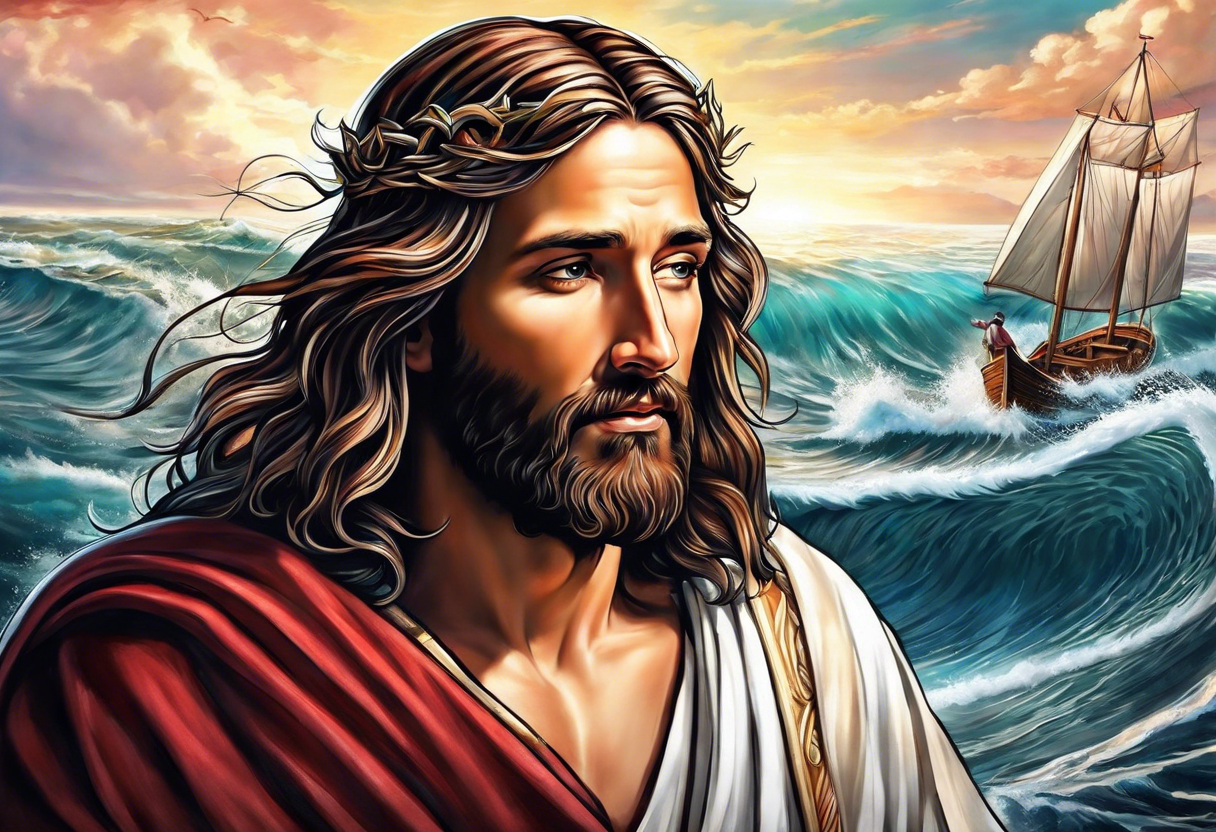 Jesus calming the sea tattoo idea