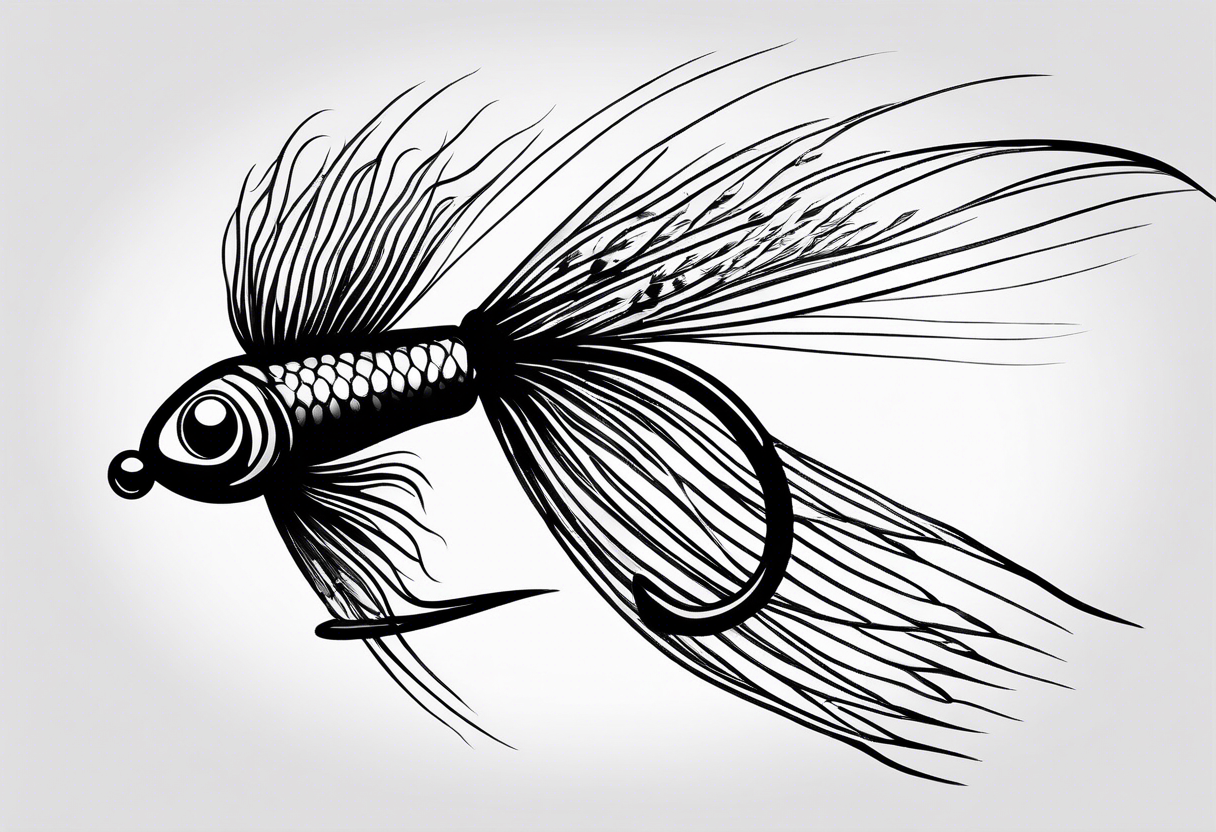 fly fishing lure tattoo idea