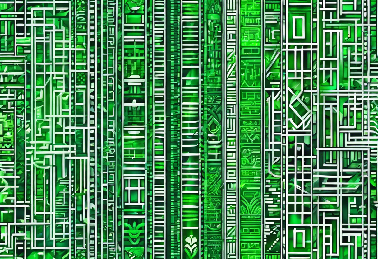 cascading green matrix code from the movie tattoo idea