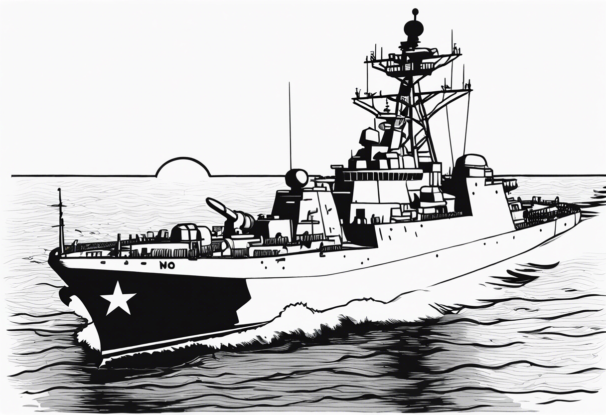 guided missile destroyer no water tattoo idea