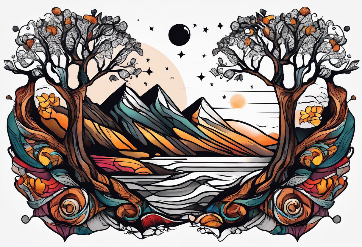 Half sleeve, tree bark tattoo idea