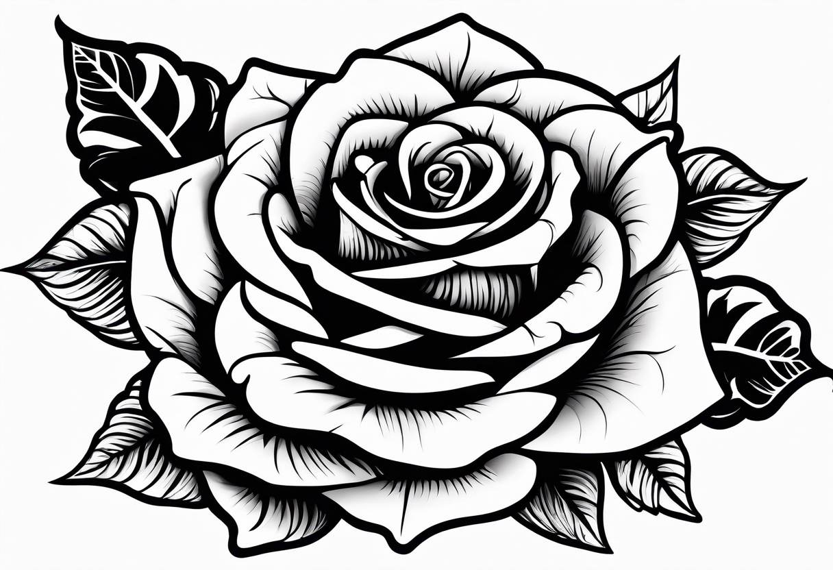 a beautiful rose tattoo idea