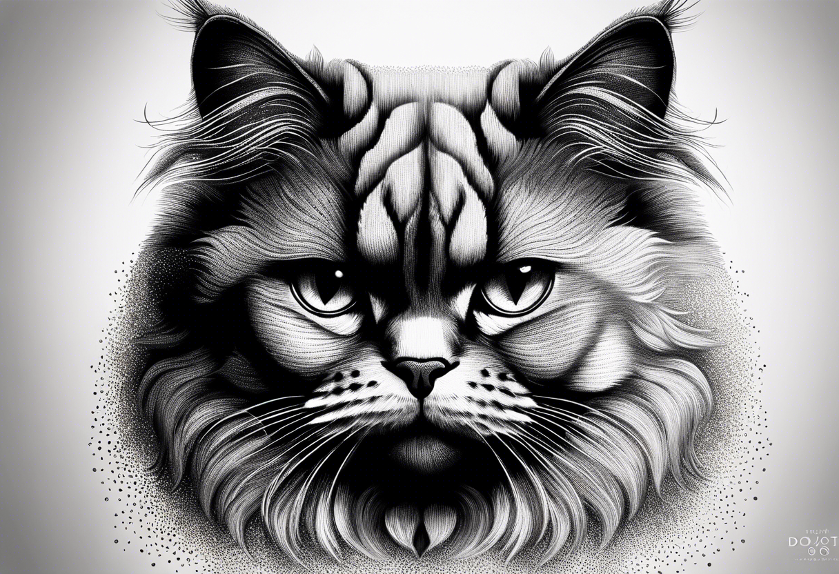 persian cat tattoo idea