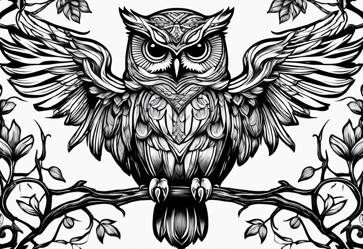 Wise owls tattoo idea