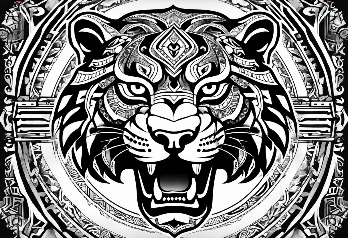 Aztec jaguar tattoo idea