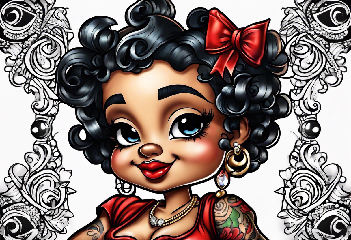 African american betty boop tattoo idea