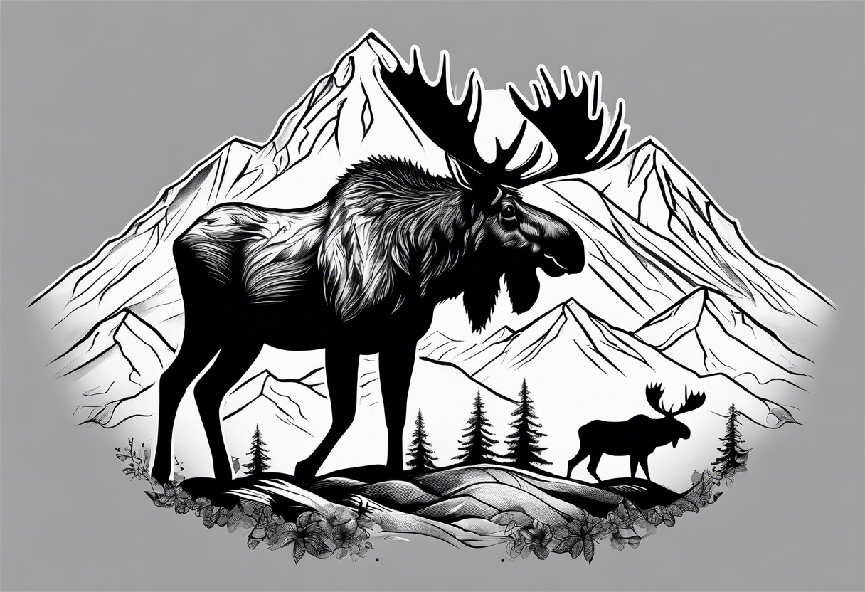 Mountain View with a moose tattoo idea