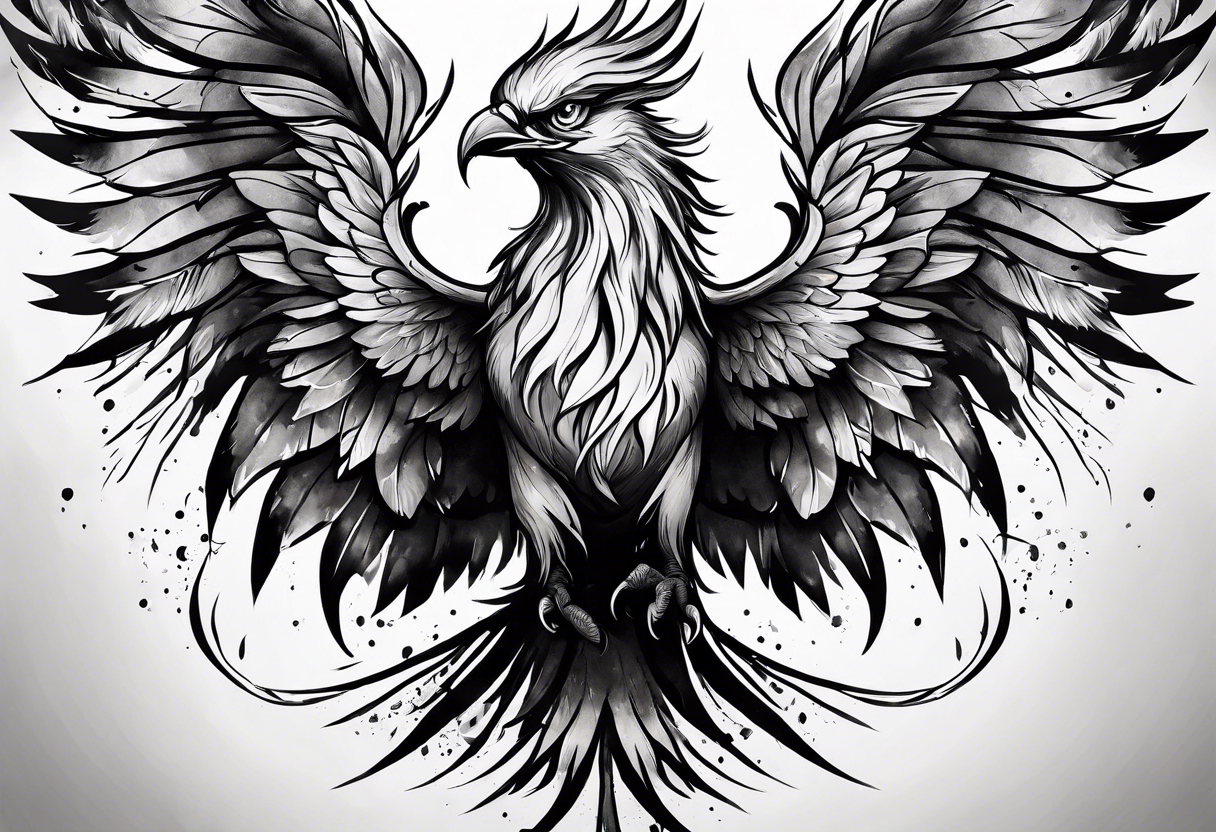 Phoenix rising from the ashes tattoo idea