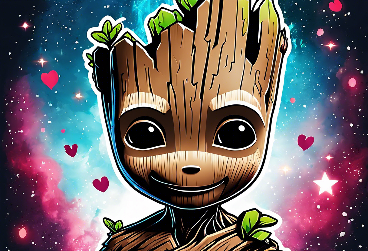 Guardians of the galaxy baby groot tattoo idea