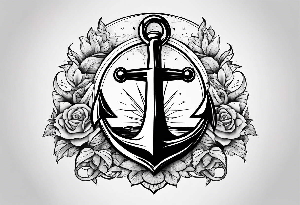 Sailor tattoo of 2 anchors crossed in the middle tattoo idea