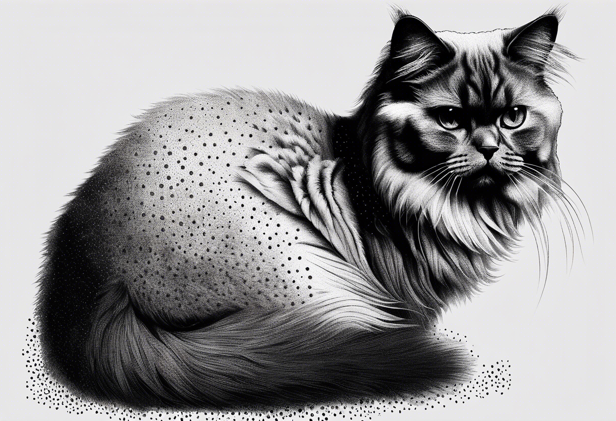 persian cat tattoo idea