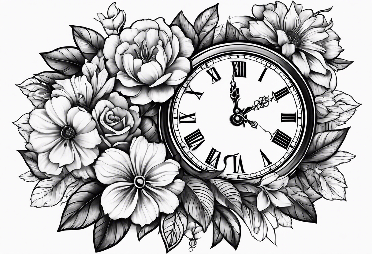 Rose And Clock Tattoo Ideas - Temu