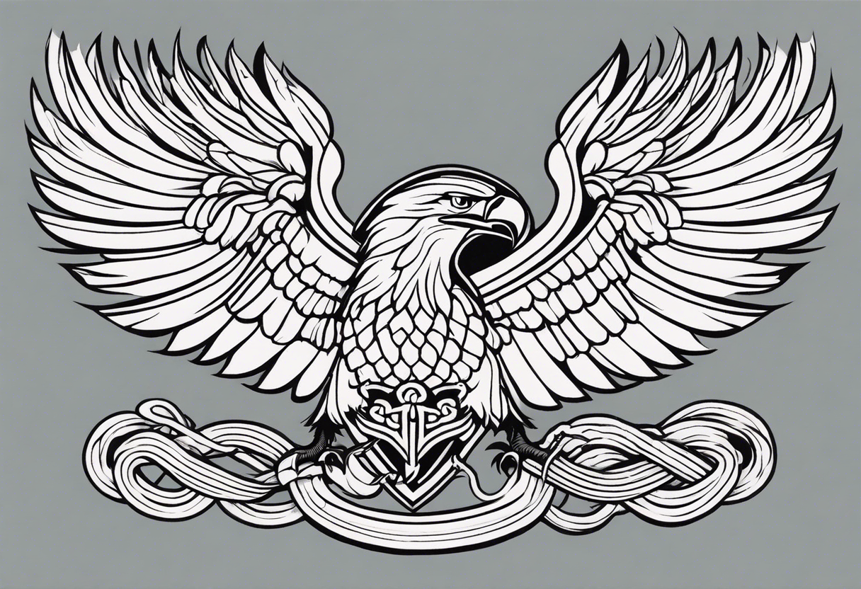 Slavic eagle fighting a snake tattoo idea